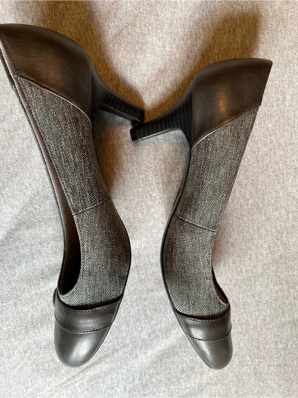 Life Stride Gray Slip-On Comfort Heel Shoe